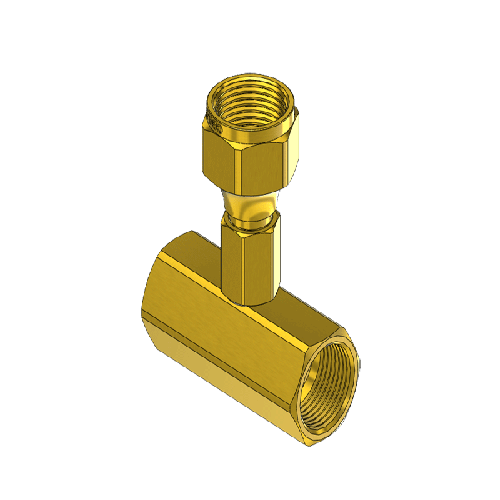 Superior C-3580, CGA-580 Brass Manifold Coupler Tees – 3-Way CGA Valve Outlets