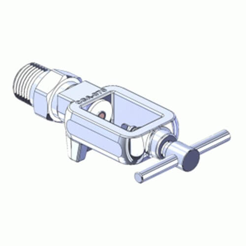 Superior MFY-870-8, Pin Indexed Yoke w/ T-Handle for CGA-870 Oxygen