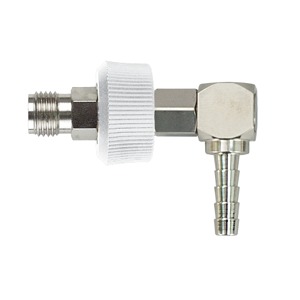 DISS Male, 1/4″ Hose Barb With Knob & Check Swivel