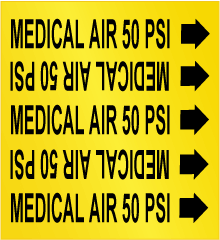Seton Pipe Marker Medical Air 50 PSI