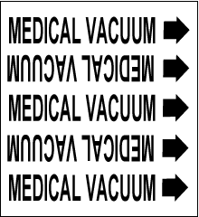 Vacuum Pipe Labels