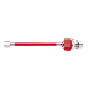 Hose Assembly; Instrument Air; Non Conductive (1/4″); Red; 1/8 NPT Female Pipe Thread; DISS Male HT with DV