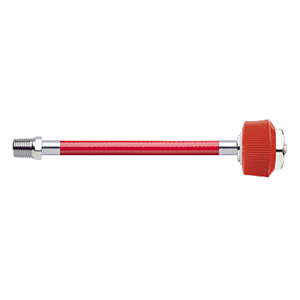 Hose Assembly; Instrument Air; Non Conductive (1/4″); Red; 1/4 NPT Male Pipe Thread; DISS Female HT Nut / Nipple