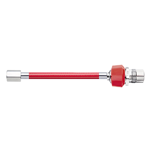 Hose Assembly; Instrument Air; Non Conductive (1/4″); Red; 1/4 NPT Female Pipe Thread; DISS Male HT with DV
