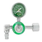 GenTech Flowmeter Regulators Diaphragm-type Regulator without Flowmeter, CGA 540 Inlet, 90 degree Elbow