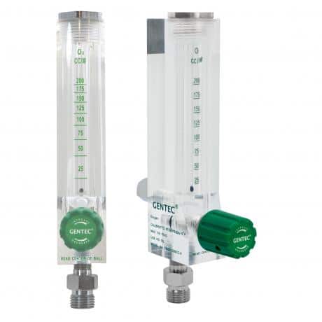 GenTech Flowmeter Oxygen flowmeter, Back pressure compensated, 200 cc/min, Inlet connection 1/8″ NP